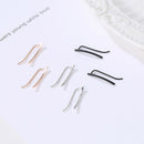 Creative Simple Earring For Women Exquisite Minimalist Line Bar Surface Cuf