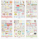New 6 Sheets Paper Stickers for Diary Scrapbook Book Wall Decor Skin JR