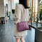 Fashion Shoulder Handbag Women Leather Tote Tassel Top-handle Bag (Purple)