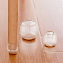 10x Chair Leg Caps Coffee Table Glides Flexible Ends Clear Round Leg 17-21mm
