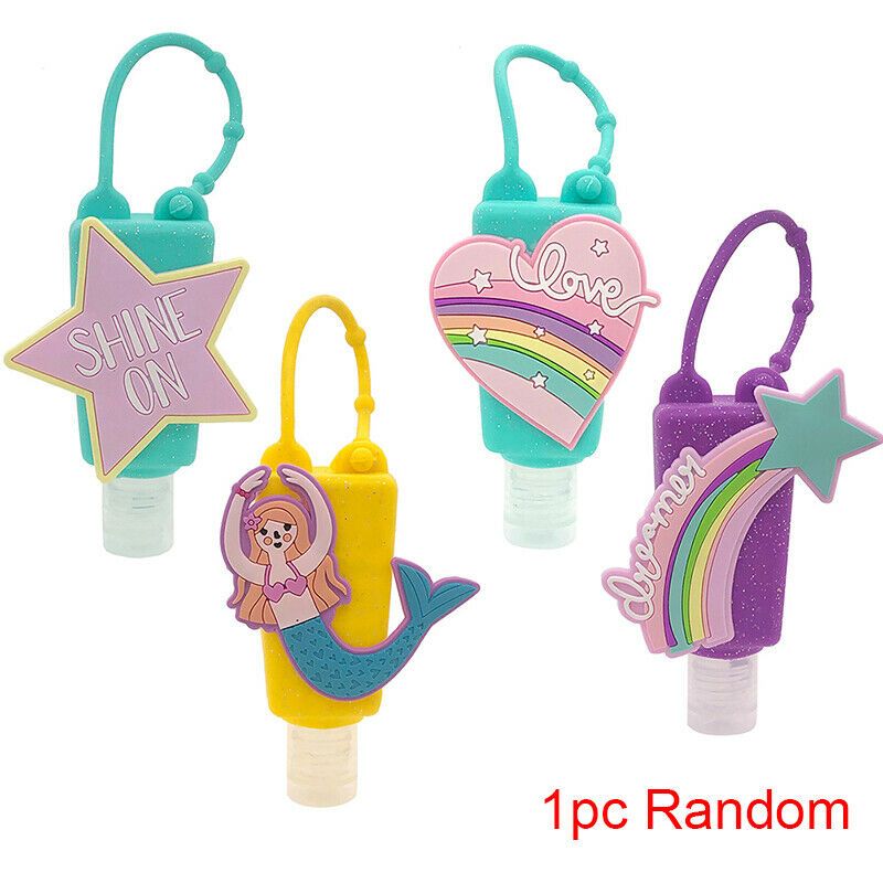 Cute Star Mermaid Silicone Case liquid Lotion Shower Holder With Empty Bot Pg