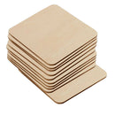 10x Unfinished Square Wood Base Wooden Plaque Cutout Kids DIY Painting Board