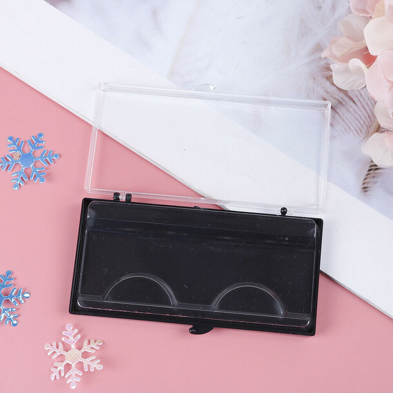 Plastic Eyelash Storage box Transparent Lid black Tray for Grafted eyelas Gw