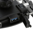 Stable Motorcycle Handlebar Phone Holder+QC3.0 Smart Quick Charger Black