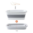 Foldable Mop Bucket Collapsible Portable Wash Basin Dishpan with Handle for