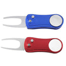 Golf Divot Repair Tool Switchblade and Detachable Ball Marker Value 2 Pack