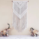 Boho Macrame Woven Wall Hanging Beige 16 X 36 Inch Modern Bohemian Tapestry