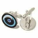 Fashion Men's Cufflinks Power Button Gem Shirt Cufflinks Cuff Links Mens Dr