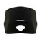 Outdoor Fleece Ponytail Headband Yoga Running Fitness Sweatband (Black) A