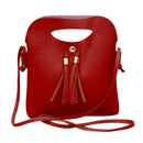 Simple Casual Tassels Hasp Small Handbags Women Girls PU Leather Shoulder M A9S9