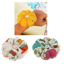 Handy Pumpkin Shaped Pin Cushion with Wrist Band Wearable Needle Pincushion