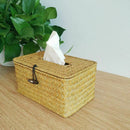 Bathroom Accessory Tissue Box, Algae Rattan Manual Woven Toilet Living Room