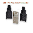 Type A Male USB 4 Pin Plug Socket Connector With Black X9P1 Cover Gift Plas Z6C1
