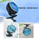 Mini Fan Blue Portable USB Fan Double Leaf Desktop Ultra Summer Cooler F2X7