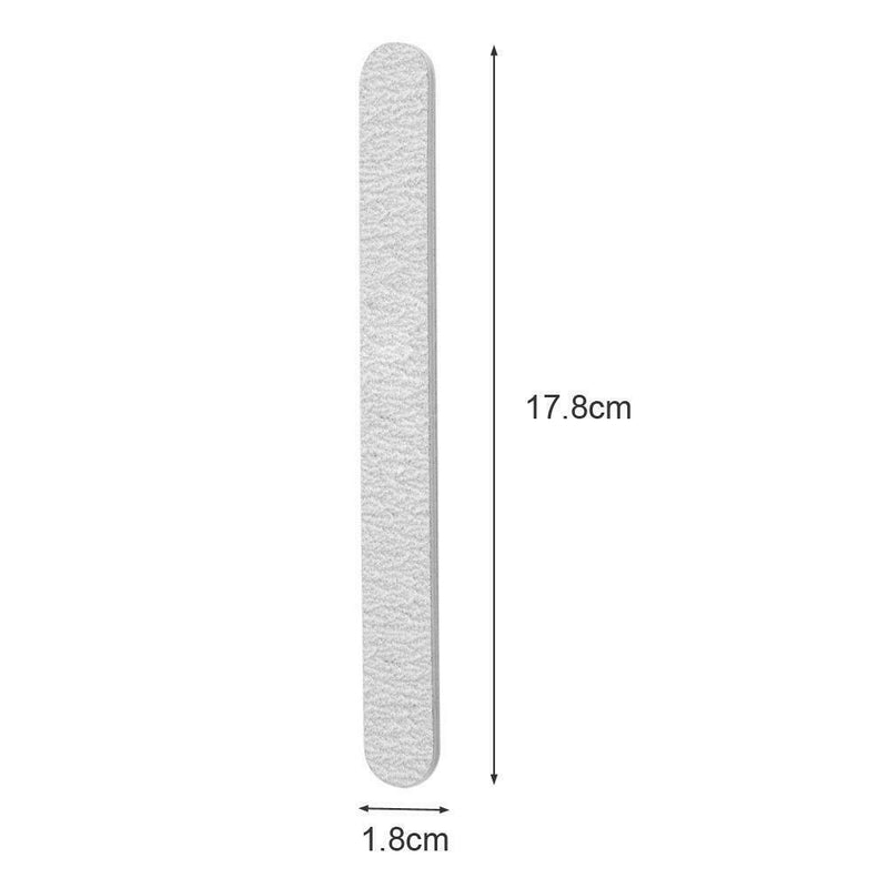 10pcs Straight Nail Files Coating Cuticle Remover Buffer Manicure Tools