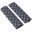 2pcs Car Seat Belt Cover Shoulder Pads Covers Cushion Set(Black White)