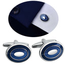 Brass-Made Oval Shape Cufflinks for Coat Suit Clothes Sleeve Accessories