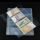 1 Sheet Album Page 4 Pockets Money Bill Notes Currency HoldersStorage Collection