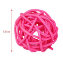 10Pcs Pet Parrot Rattan Hanging Ball Toys Bird Chewing Cage Active Decor Supply