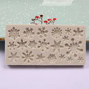 Christmas Snowflake Pattern Silicone Mold Chocolate Cake Baking Non-StickB Hn