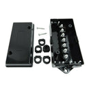 1Pcs Black 7-Way Trailer Wire Junction Box Camper Truck Weather Proof RV Li
