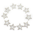 10pcs STAR Rhinestone Buckles Invitation Ribbon Sliders Wedding Crafts Decor