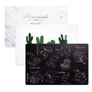 Waterproof Oil Heat Resistant Marble Stripe Placemat Rectangle Table Mat Dr