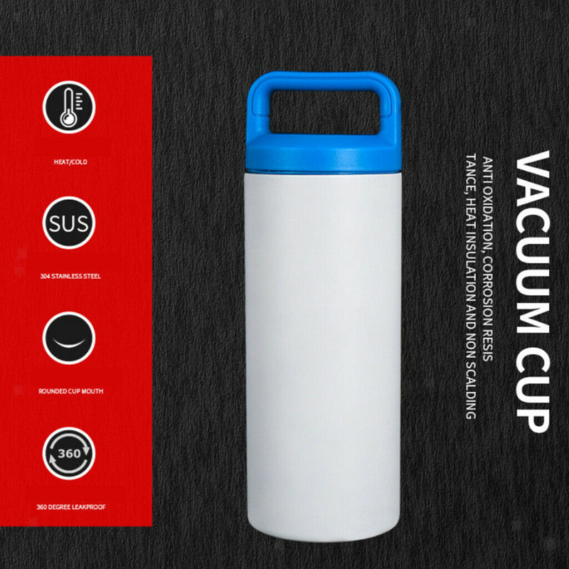 Insulated Bottle Double Wall Vacuum Cup Reusable 500ml for Cyclists Camping