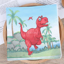 20x Dinosaur theme paper napkins disposable napkins for kids birthday decor BX