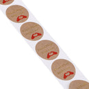500pcs Handmade With Love Kraft Paper Stickers Round Adhesive Labels StickeSEAU