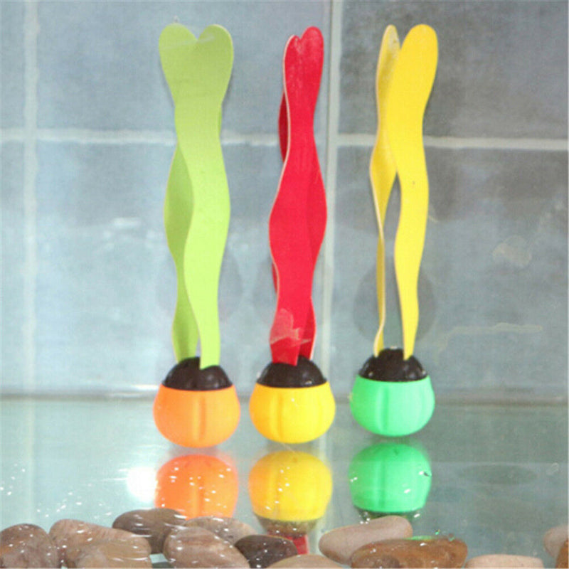 1pcs Random Swimming Pool Toys Sea Plant Shape Diving Toys M&E