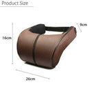 Universal Black PU Leather Car Seat Headrest Cotton Neck Cushion Pillow X5T6