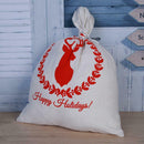 Christmas Red Deer Sack Drawstring Line Bag Large Gift Storage Bag