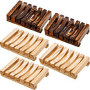Bathroom Wooden Soap Case Holder Home Hand Craft Natural Wood Dish Holder f
