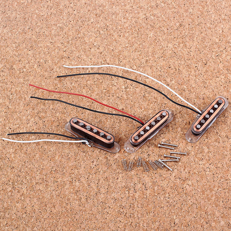 3pcs Electric Guitar Single Coil Pickup Set Middle/ Neck/ Bridge Alnico V for ST