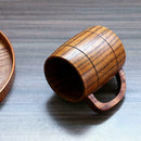 1Pcs Wooden Coffee Beer Mug Wood Cup Handmade Tea Cup with Handle Newest Useful