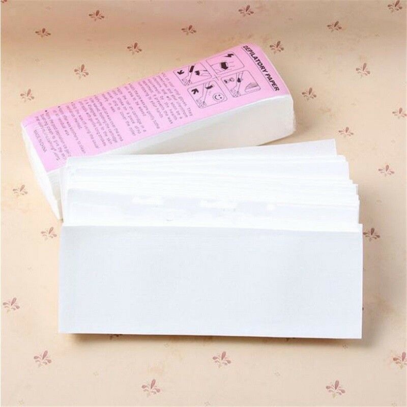 Lot 100pcs Nonwoven Hair Removal Paper Depilatory Wax Strips Epilator Waxing