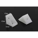100 Pcs White Plastic L Shape Corner Brace Joint Angle Bracket Shelf Bracket