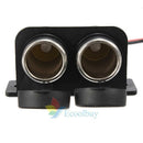 New Waterproof Twin Double Dual Car Cigarette Lighter Adapter Power Socket 12V #