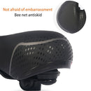 Hollowed Design Bicycle Saddle PU Leather Shock Absorption Thickened Base