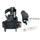 Balck 350LM LED Headlamp Rechargeable Head Light Lamp IR Sensor Torch Flashlight