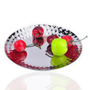 Large Round Stainless Steel 16cm Serving Tea Tray With Dot Design