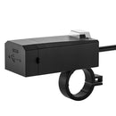 CS-757A1 Motorcycle Handlebar Mirror QC3.0 Dual USB Charger with Switch