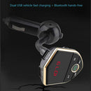 Car Bluetooth Hands-free FM Transmitter MP3 Music Player Dual USB Charger