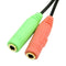 PC Headset To Smartphone Adapter Dual 3.5mm Male to Female Splitter Cable J3Z5