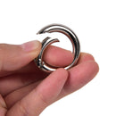 5pcs circle metal carabiner hook snap round clip hook keychain outdoor hanger Z