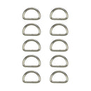 10Pcs Metal D Ring D-rings Purse Buckles For Clothes Bag Case Strap Web Belt BX