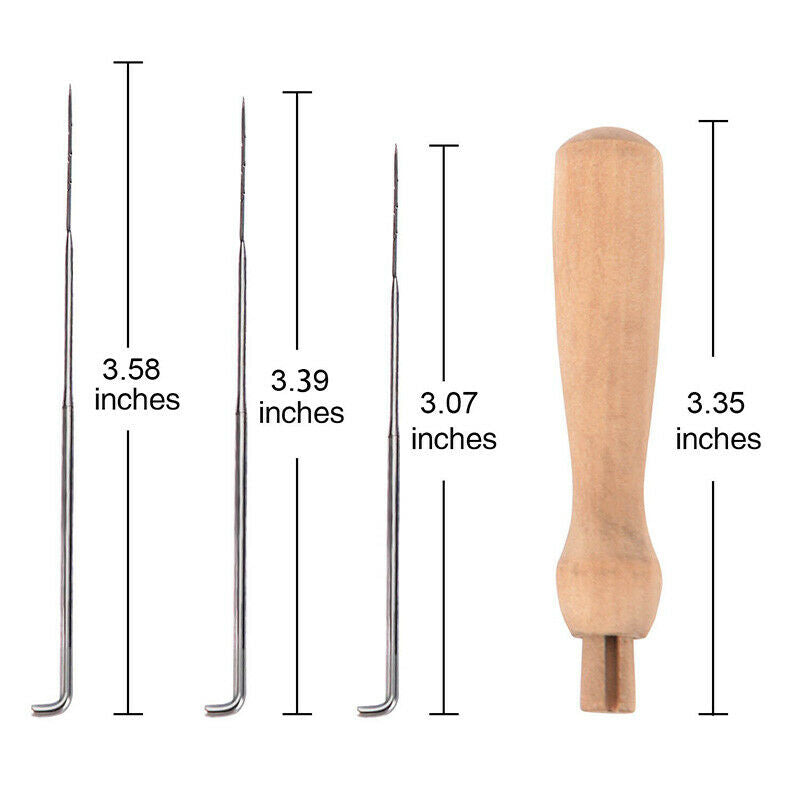 60 Pieces 3 Sizes Felting Needles Wool Felt Tools with 3 Pieces Clear Bottl