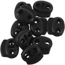 10 pieces of plastic, 8.5 x 6.5 mm, rope cord stopper ends plug snap hook b