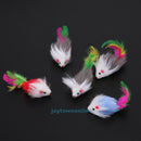 5PCS Soft Fleece False Mouse Cat Toys Colorful Feather Funny Playing Toys New